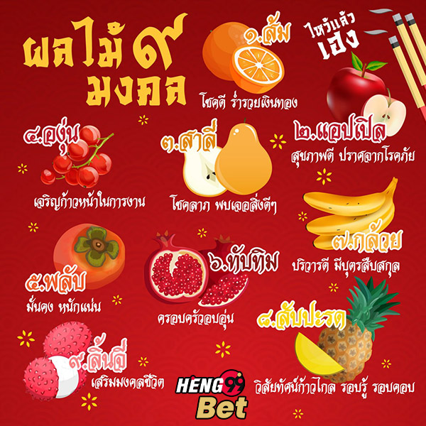 รูปภาพ 9 ผลไม้มงคลของ heng99